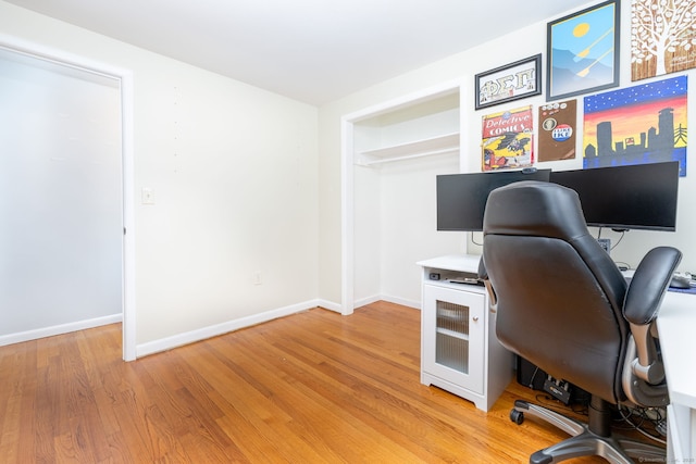47 Dogwood Ln, Meriden, CT 06450 - office with light wood-style flooring and baseboards
