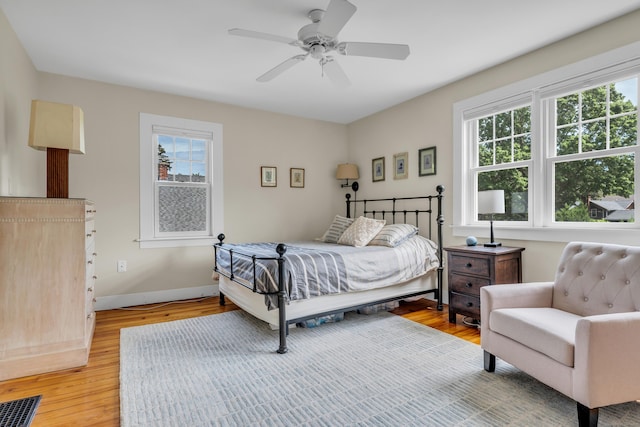 45 Graves Ave, Guilford, CT 06437 - bedroom featuring light wood finished floors and ceiling fan
