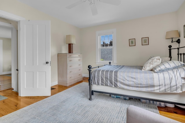 45 Graves Ave, Guilford, CT 06437 - bedroom featuring light wood-type flooring and ceiling fan