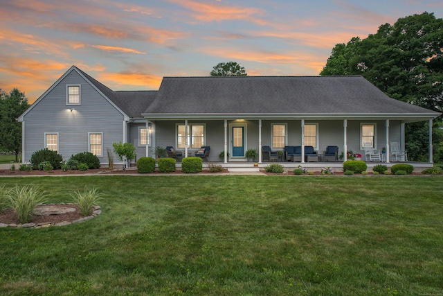 40 Briggs Rd, Lebanon, CT 06249 - view of front of house with covered porch and a front yard