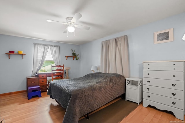 53 Cleveland St, Putnam, CT 06260 - bedroom with light wood-style floors and ceiling fan