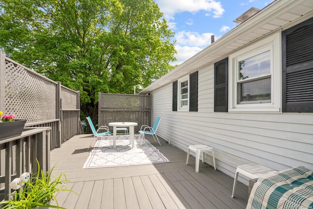 53 Cleveland St, Putnam, CT 06260 - deck with outdoor dining space