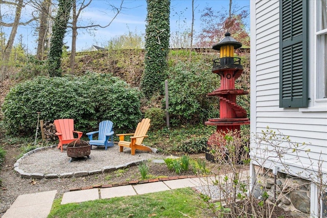 43 N Main St, Chester, CT 06412 - view of yard with a fire pit