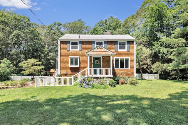 39 Clover Dr, Wilton, CT 06897 - view of front of home with a chimney