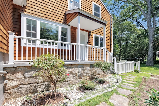 39 Clover Dr, Wilton, CT 06897 - view of side of property with covered porch