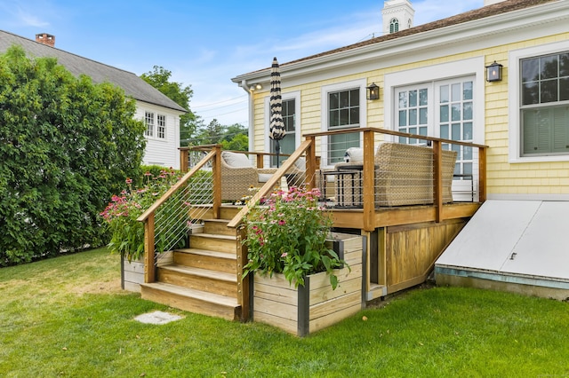 5 S Main St, Essex, CT 06426 - deck with a yard