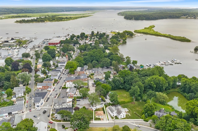 5 S Main St, Essex, CT 06426 - aerial view of property and surrounding area with a nearby body of water