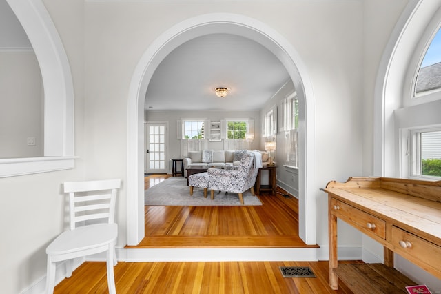 5 S Main St, Essex, CT 06426 - dining room featuring wood finished floors, plenty of natural light, and arched walkways