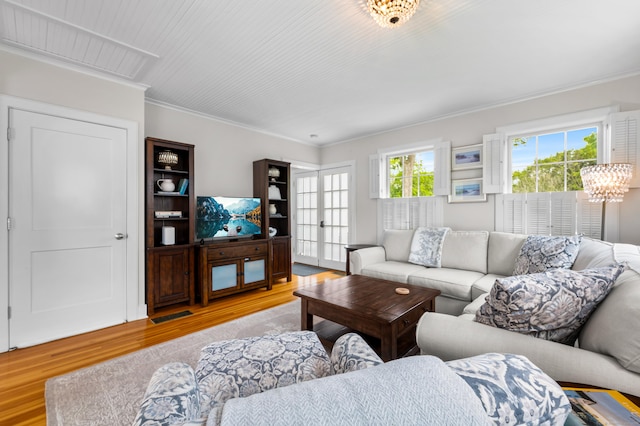 5 S Main St, Essex, CT 06426 - living area with light wood-style floors and crown molding