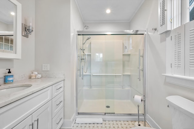 5 S Main St, Essex, CT 06426 - full bath with vanity, a shower stall, and recessed lighting