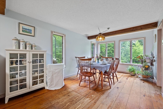 853 Pole Bridge Rd, Woodstock, CT 06281 - dining space featuring a textured ceiling, hardwood / wood-style flooring, plenty of natural light, and a chandelier