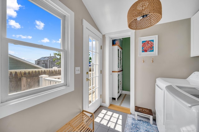 12 Scott St, West Haven, CT 06516 - washroom with washing machine and clothes dryer and tile patterned floors