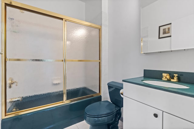 45 Brookview Ct, Groton, CT 06340 - full bathroom featuring vanity, shower / bath combination with glass door, and tile patterned flooring