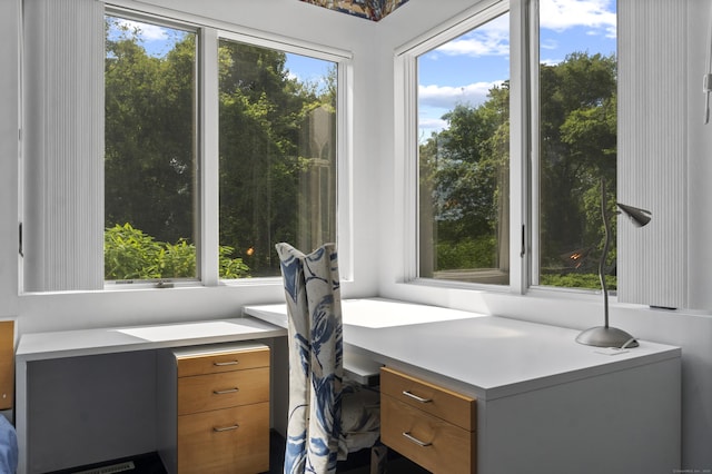 45 Brookview Ct, Groton, CT 06340 - office area featuring built in desk