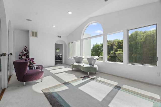 45 Brookview Ct, Groton, CT 06340 - sunroom / solarium featuring arched walkways and lofted ceiling