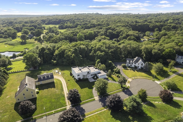 45 Brookview Ct, Groton, CT 06340 - aerial view of a heavily wooded area