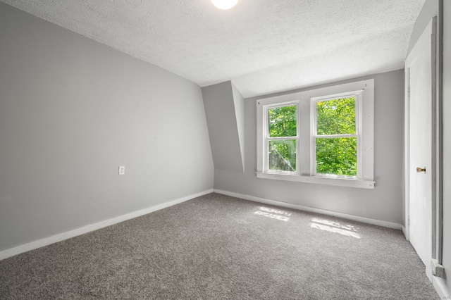 49 Freeman Ave, Norwich, CT 06360 - empty room with a textured ceiling, carpet, and lofted ceiling