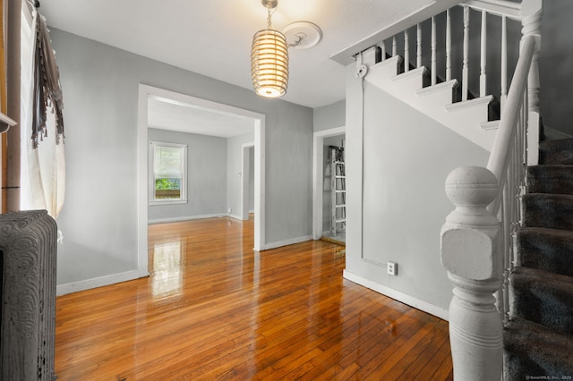 49 Freeman Ave, Norwich, CT 06360 - entryway with stairway and wood-type flooring