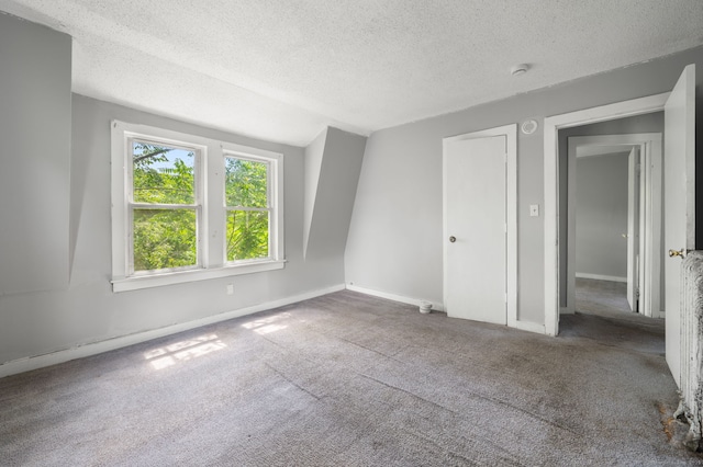 49 Freeman Ave, Norwich, CT 06360 - unfurnished bedroom featuring carpet floors, a textured ceiling, and lofted ceiling