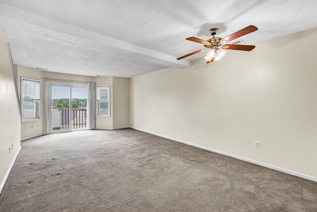 173 Russo Ave Unit 409, East Haven, CT 06513 - unfurnished room with a textured ceiling, carpet floors, and a ceiling fan
