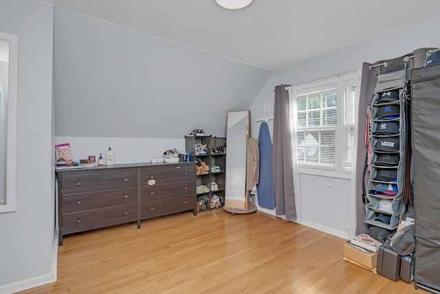 40 Rosina Rd, Hamden, CT 06514 - bedroom featuring lofted ceiling and light wood-style floors