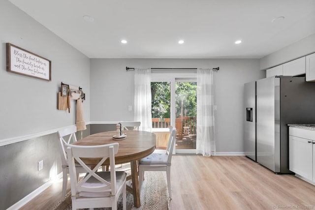 121 Russo Ave Unit 11, East Haven, CT 06513 - dining area with light wood-style floors and recessed lighting