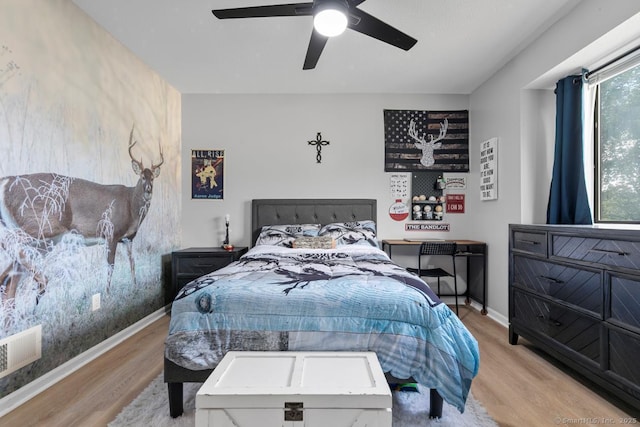 121 Russo Ave Unit 11, East Haven, CT 06513 - bedroom featuring wood finished floors and a ceiling fan