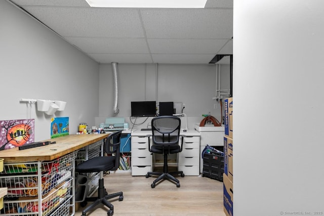 121 Russo Ave Unit 11, East Haven, CT 06513 - office space featuring a paneled ceiling and light wood-style flooring