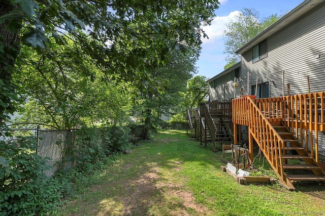 121 Russo Ave Unit 11, East Haven, CT 06513 - view of yard with stairway and a wooden deck
