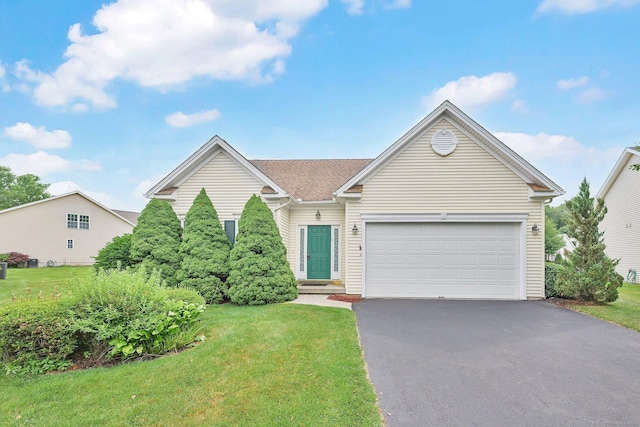 6 Mountainview Cir Unit 6, Ellington, CT 06029 - view of front of property with driveway, a front yard, and a garage