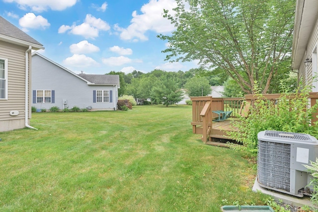 6 Mountainview Cir Unit 6, Ellington, CT 06029 - view of green lawn with a deck
