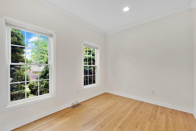 6 Mountainview Cir Unit 6, Ellington, CT 06029 - empty room featuring crown molding, light wood-style flooring, and recessed lighting