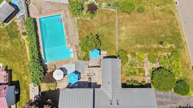 45 Canton Rd, Granby, CT 06035 - drone / aerial view of a pool area