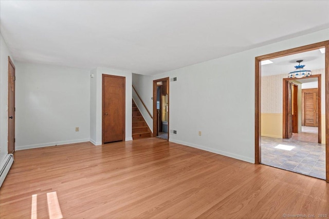 45 Canton Rd, Granby, CT 06035 - unfurnished room with stairs and light wood finished floors