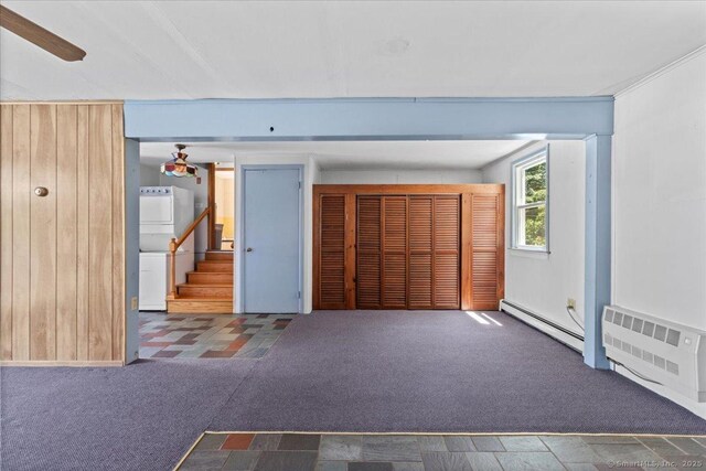 45 Canton Rd, Granby, CT 06035 - unfurnished bedroom featuring a baseboard heating unit, radiator, and carpet flooring