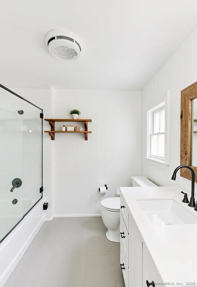 45 Canton Rd, Granby, CT 06035 - full bathroom with vanity and bath / shower combo with glass door
