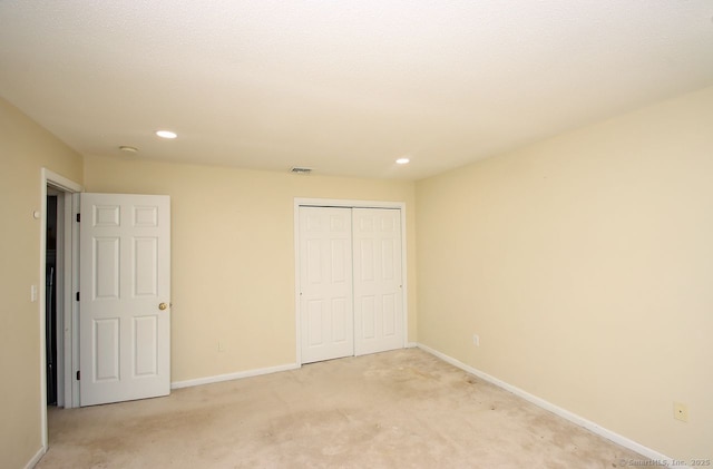 29 Quarry Ln, Hamden, CT 06518 - unfurnished bedroom with recessed lighting, light colored carpet, and a closet