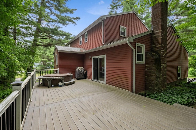 18 Banks Rd, Simsbury, CT 06070 - deck with a hot tub