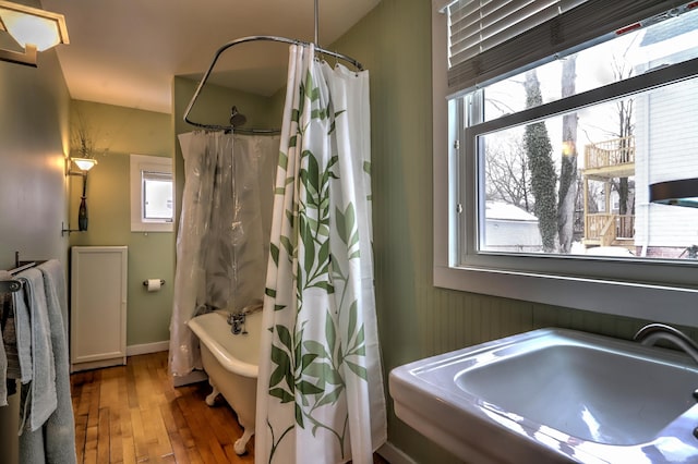 53 Canner St Apt 2, New Haven, CT 06511 - full bath with plenty of natural light and wood-type flooring