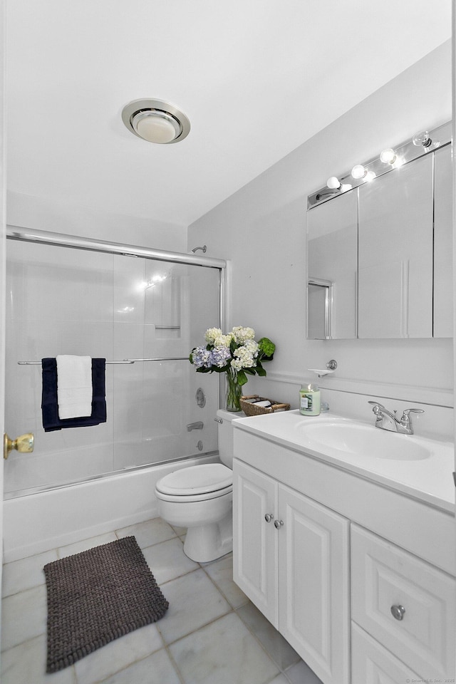 210 Carroll Rd, Fairfield, CT 06824 - bathroom with vanity and bath / shower combo with glass door