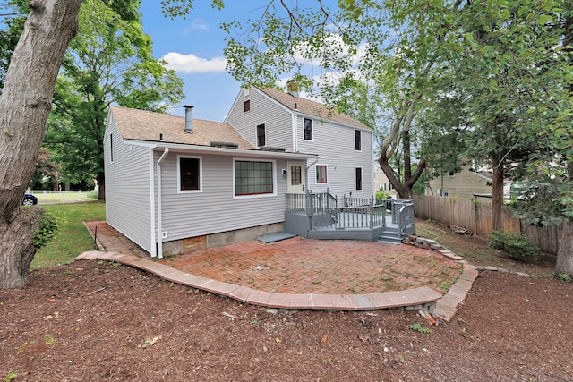 162 Sheppard St, Stratford, CT 06614 - back of house with a deck, a patio area, and a shingled roof