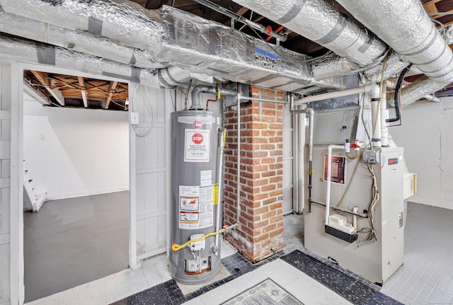 162 Sheppard St, Stratford, CT 06614 - utility room featuring gas water heater