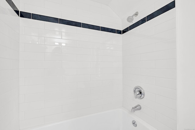 162 Sheppard St, Stratford, CT 06614 - full bathroom featuring shower / bathtub combination and vaulted ceiling