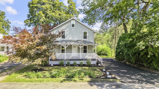 36 Greenfield St, Windsor, CT 06095 - view of front of property with a porch and a front yard
