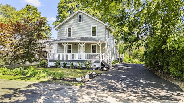 36 Greenfield St, Windsor, CT 06095 - view of front of home with a porch and driveway