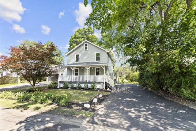 36 Greenfield St, Windsor, CT 06095 - view of front of home with a porch and driveway