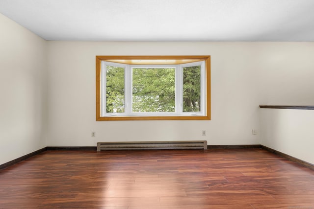 83 Julia Ter, Middletown, CT 06457 - spare room featuring a baseboard heating unit and wood finished floors