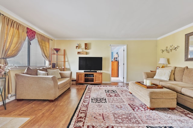 718 Cove Rd Apt 3, Stamford, CT 06902 - living area with ornamental molding and light wood-type flooring