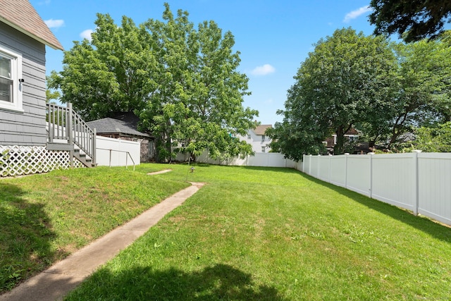 163 Willetts Ave, New London, CT 06320 - fenced backyard featuring stairs