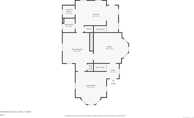 163 Willetts Ave, New London, CT 06320 - view of room layout